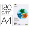 CARTULINA LIDERPAPEL A4 180G/M2 10 COLORES SURTIDOS PAQUETE DE 100 HOJAS