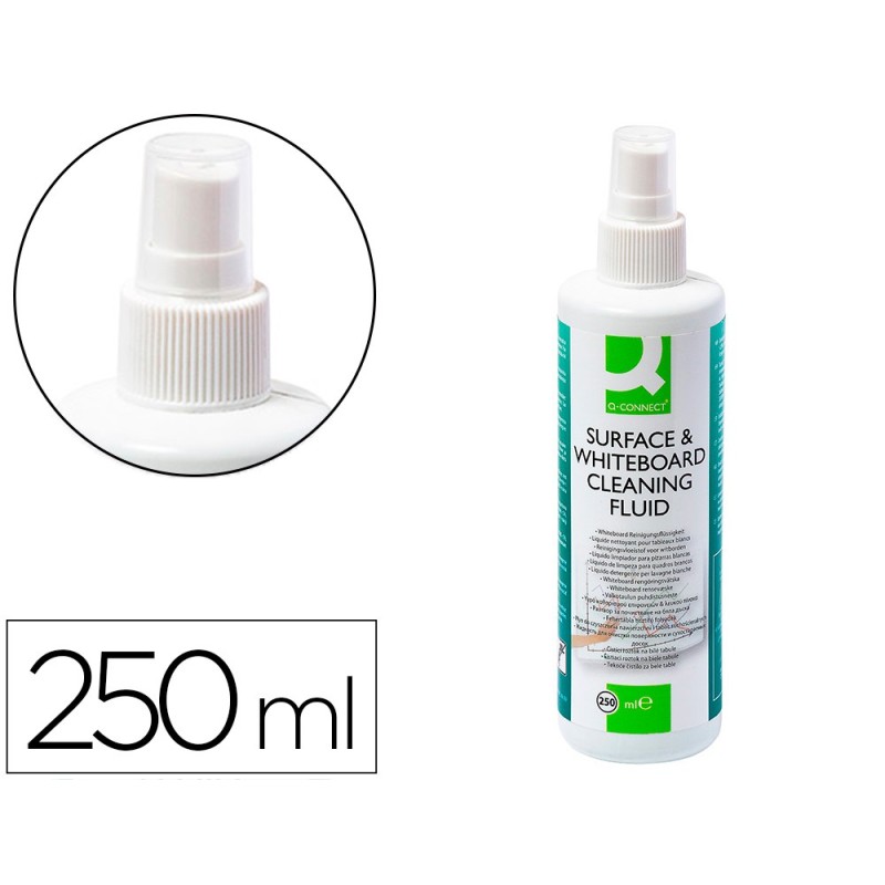 SPRAY Q-CONNECT LIMPIADOR DE PIZARRAS BLANCAS BOTE DE 250 ML