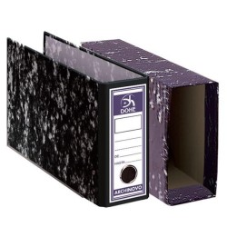 Caja archivador A-Z Dohe - Cuarto apaisado - Lomo 75 mm - Jaspeado