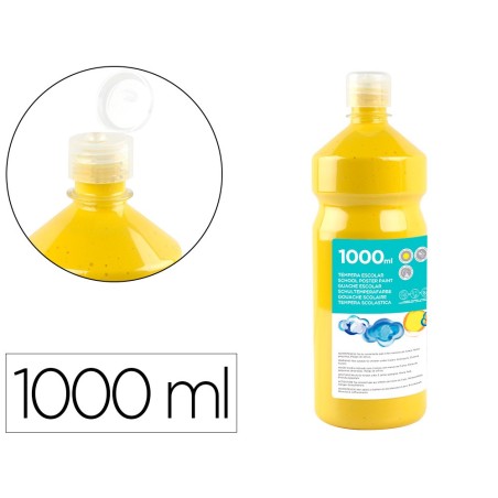 TEMPERA LIQUIDA LIDERPAPEL ESCOLAR 1000 ML AMARILLO