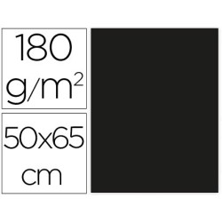CARTULINA LIDERPAPEL 50X65 CM 180G/M2 NEGRO PAQUETE DE 25