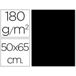 CARTULINA LIDERPAPEL 50X65 CM 180G/M2 NEGRO (PACK INDIVISIBLE 5 UDS)