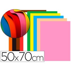 GOMA EVA LIDERPAPEL 50X70CM 60G/M2 ESPESOR 1,5MM COLORES SURTIDOS (PACK INDIVISIBLE 10 UDS)