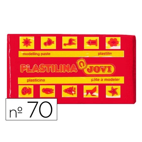 PLASTILINA JOVI 70 ROJO -UNIDAD -TAMAÑO PEQUEÑO