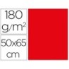 CARTULINA LIDERPAPEL 50X65 CM 180G/M2 ROJO PAQUETE DE 25