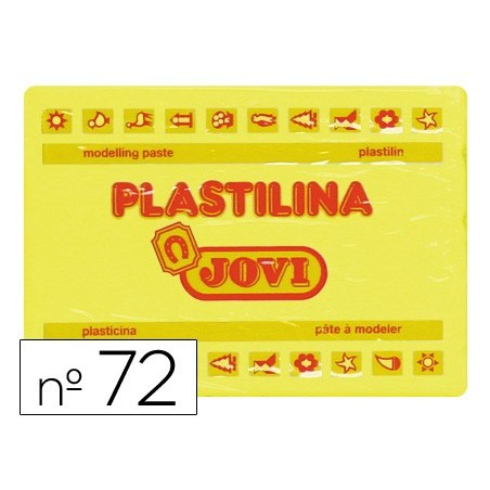 PLASTILINA JOVI 72 AMARILLO CLARO -UNIDAD -TAMAÑO GRANDE