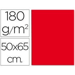 CARTULINA LIDERPAPEL 50X65 CM 180G/M2 ROJO