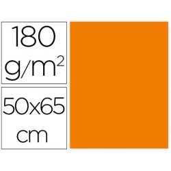 CARTULINA LIDERPAPEL 50X65 CM 180G/M2 NARANJA PAQUETE DE 25