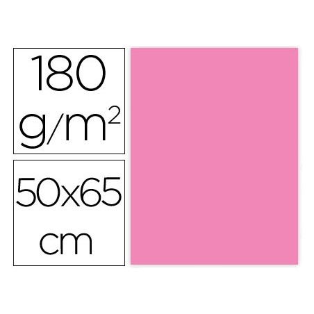CARTULINA LIDERPAPEL 50X65 CM 180G/M2 ROSA PAQUETE DE 25