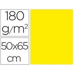 CARTULINA LIDERPAPEL 50X65 CM 180G/M2 AMARILLO LIMON PAQUETE DE 25