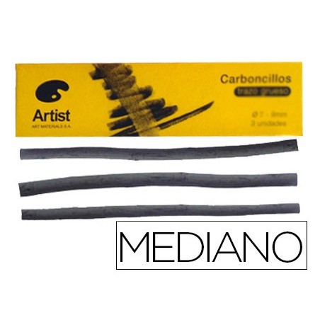 CARBONCILLO ARTIST MEDIANOS 5-6 MM CAJA DE 6 UNIDADES