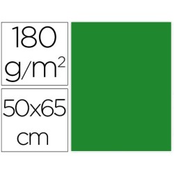 CARTULINA LIDERPAPEL 50X65 CM 180G/M2 VERDE NAVIDAD PAQUETE DE 25