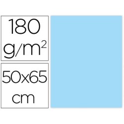 CARTULINA LIDERPAPEL 50X65 CM 180G/M2 AZUL PAQUETE DE 25