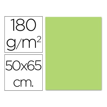 CARTULINA LIDERPAPEL 50X65 CM 180G/M2 VERDE HIERBA (PACK INDIVISIBLE 5 UDS)