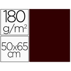 CARTULINA LIDERPAPEL 50X65 CM 180 GR MARRON ESCOLAR PAQUETE DE 25