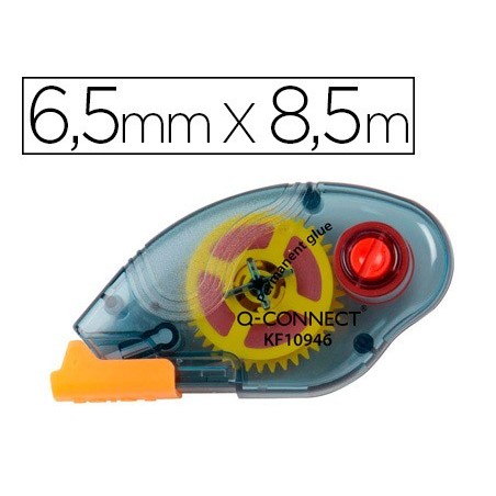 PEGAMENTO Q-CONNECT ROLLER COMPACT PERMANENTE 6,5 MM DE ANCHO X 8,5 MT - UNIDAD