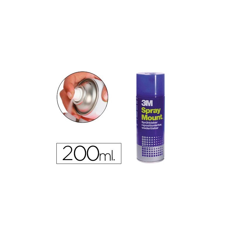 PEGAMENTO SCOTCH SPRAY MOUNT 200 ML ADHESIVO REPOSICIONABLE POR TIEMPO LIMITADO 200 ML