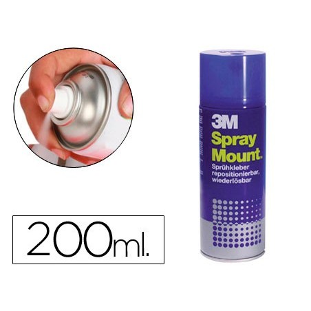 PEGAMENTO SCOTCH SPRAY MOUNT 200 ML ADHESIVO REPOSICIONABLE POR TIEMPO LIMITADO 200 ML