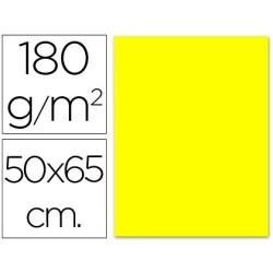 CARTULINA LIDERPAPEL 50X65 CM 180G/M2 AMARILLO LIMON (PACK INDIVISIBLE 5 UDS)