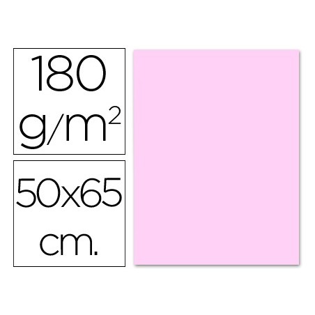 CARTULINA LIDERPAPEL 50X65 CM 180G/M2 ROSA (PACK INDIVISIBLE 5 UDS)
