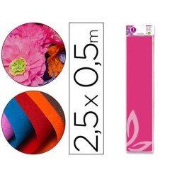 PAPEL CRESPON LIDERPAPEL 50 CM X 2.5M 34G/M2 ROSA