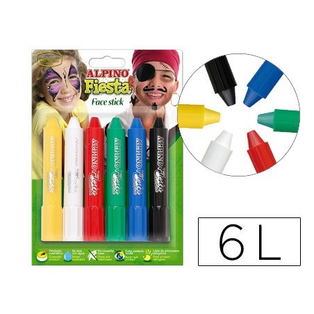 BARRA MAQUILLAJE FACE STICK 6 COLORES SURTIDOS
