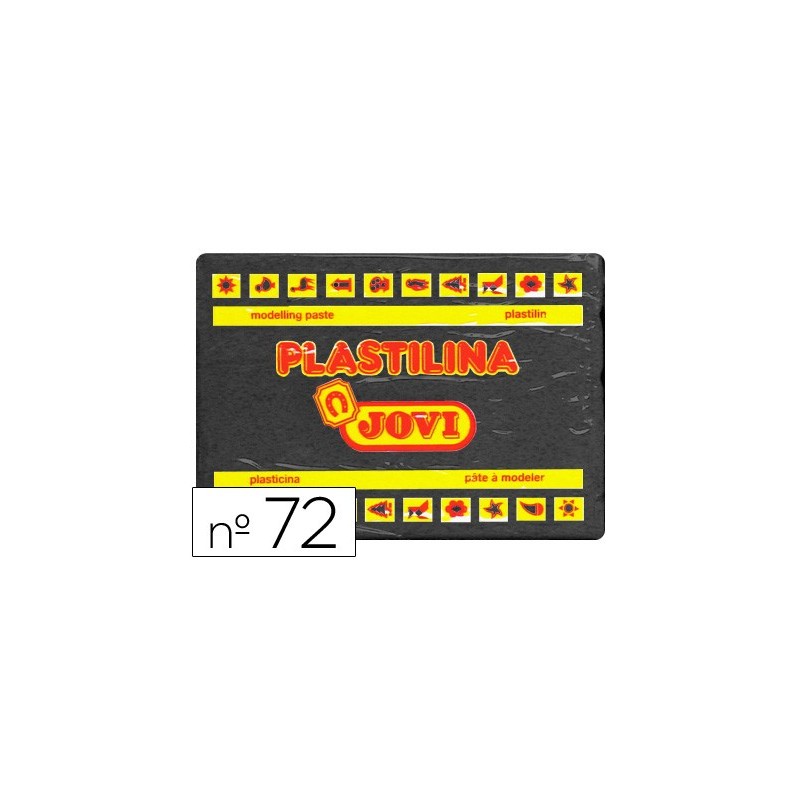 PLASTILINA JOVI 72 NEGRO -UNIDAD -TAMAÑO GRANDE