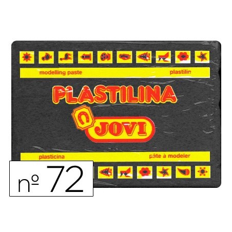 PLASTILINA JOVI 72 NEGRO -UNIDAD -TAMAÑO GRANDE