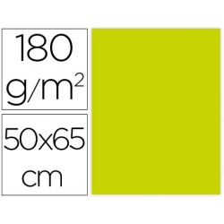 CARTULINA LIDERPAPEL 50X65 CM 180G/M2 VERDE PISTACHO PAQUETEDE 25