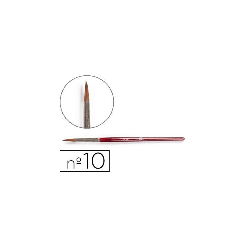 PINCELES ACUARELA LIDERPAPEL N  10 -VIROLA CROMADA PELO ENGOMADO