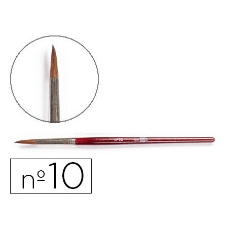 PINCELES ACUARELA LIDERPAPEL N  10 -VIROLA CROMADA PELO ENGOMADO