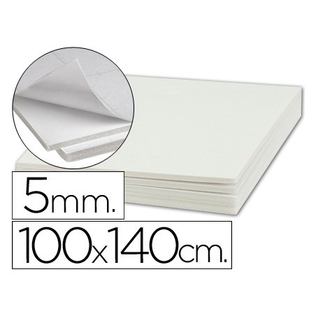 CARTON PLUMA LIDERPAPEL ADHESIVO 1 CARA 100X140 CM ESPESOR 5 MM