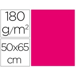 CARTULINA LIDERPAPEL 50X65 CM 180G/M2 FUCSIA PAQUETE DE 25