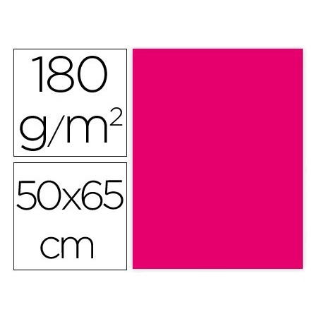 CARTULINA LIDERPAPEL 50X65 CM 180G/M2 FUCSIA PAQUETE DE 25