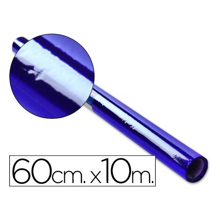 PAPEL CELOFAN LIDERPAPEL ROLLO AZUL -0,60 X 10 MT