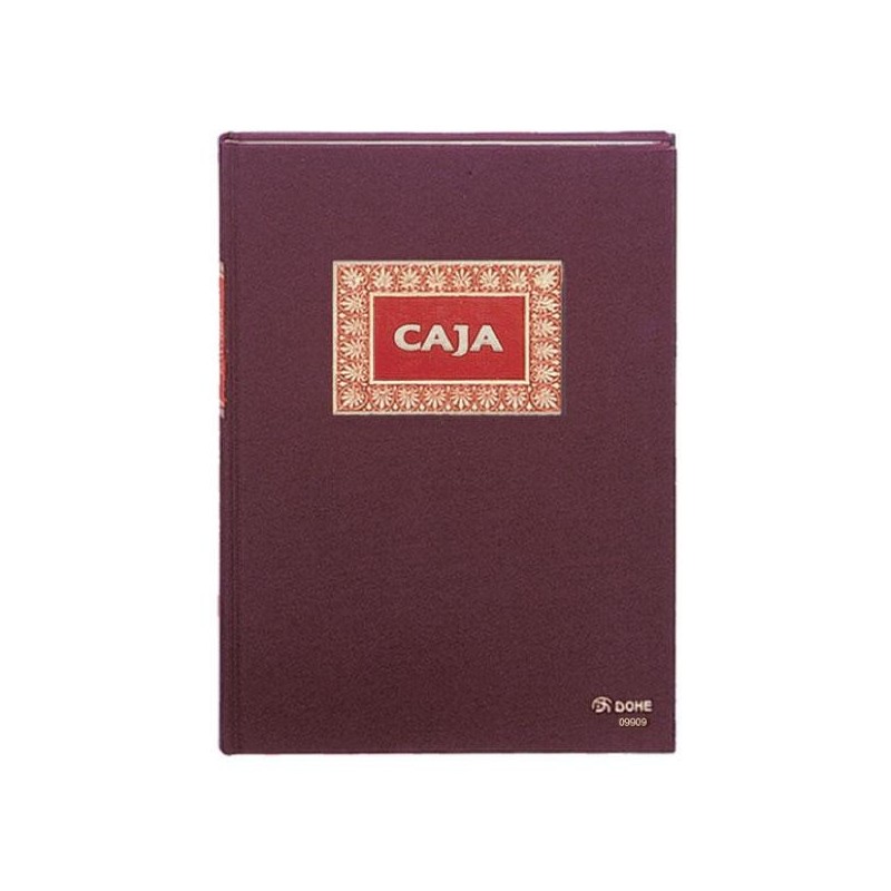 Libro caja Dohe - Folio natural - 100 g - 100 hojas - Color burdeos