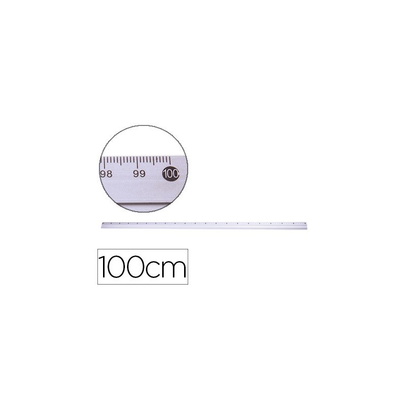 REGLA Q-CONNECT METALICA ALUMINIO 1 M