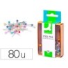 AGUJA SEÑALIZADORA Q-CONNECT CAJA DE 80 UNIDADES COLORES SURTIDOS