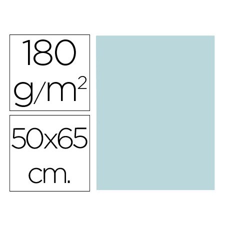 CARTULINA LIDERPAPEL 50X65 CM 180G/M2 AZUL (PACK INDIVISIBLE 5 UDS)