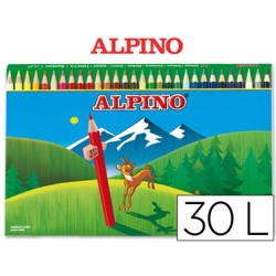 LAPICES DE COLORES ALPINO 659 CAJA DE 30 COLORES LARGOS