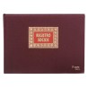 Libro registro de socios Dohe - Folio apaisado - 100 g - 100 hojas - Color burdeos