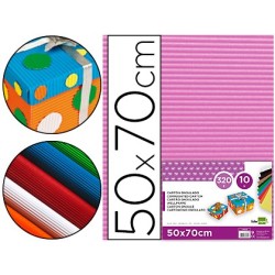 CARTON ONDULADO LIDERPAPEL 50 X 70CM 320G/M2 ROSA