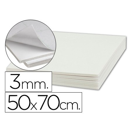 CARTON PLUMA LIDERPAPEL ADHESIVO 1 CARA 50X70 CM ESPESOR 3 MM