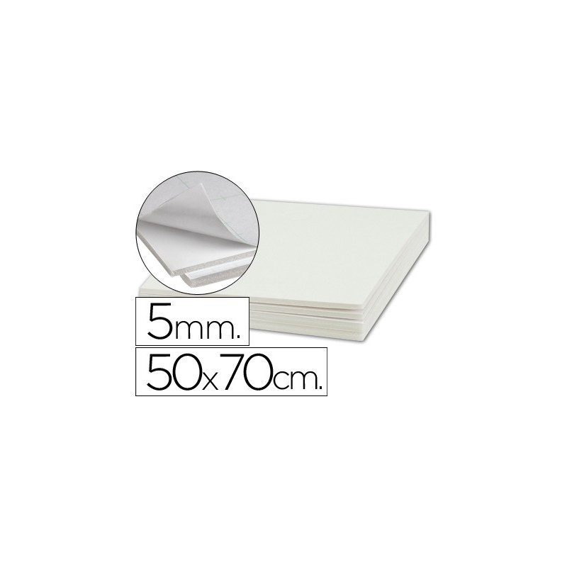 CARTON PLUMA LIDERPAPEL ADHESIVO 1 CARA 50X70 CM ESPESOR 5 MM