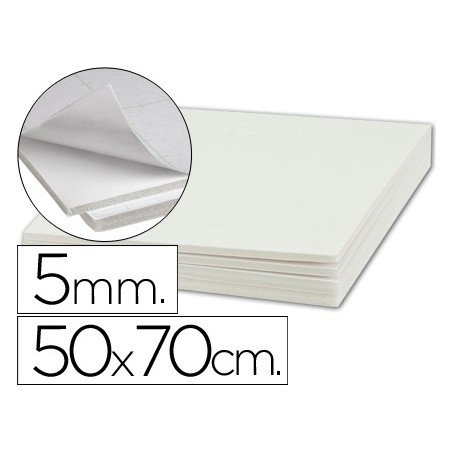CARTON PLUMA LIDERPAPEL ADHESIVO 1 CARA 50X70 CM ESPESOR 5 MM