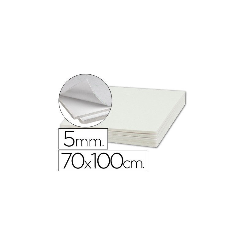 CARTON PLUMA LIDERPAPEL ADHESIVO 1 CARA 70X100 CM ESPESOR 5 MM