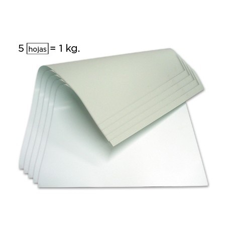 CARTONCILLO GRIS LIDERPAPEL CON UNA CARA BLANCA 350 GR 64X88 CM PAQUETE DE 1 KG (5 HOJAS)