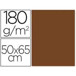CARTULINA LIDERPAPEL 50X65 CM 180 GR MARRON PAQUETE DE 25