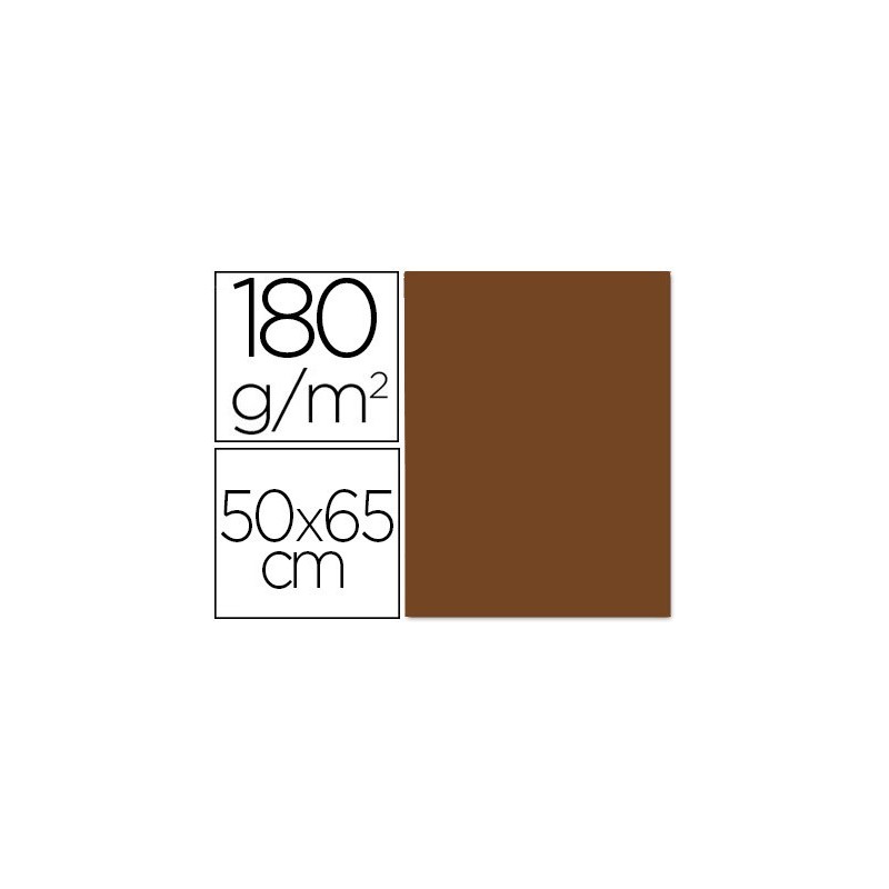 CARTULINA LIDERPAPEL 50X65 CM 180 GR MARRON UNIDAD (PACK INDIVISIBLE 5 UDS)