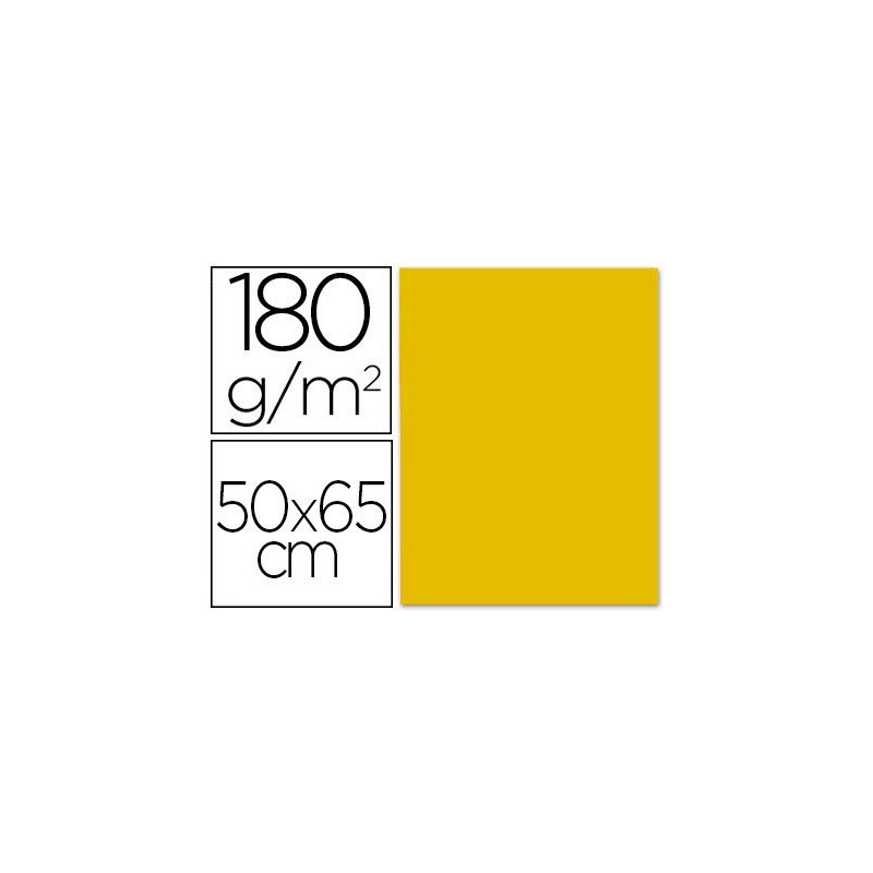 CARTULINA LIDERPAPEL 50X65 CM 180 GR ORO UNIDAD (PACK INDIVISIBLE 5 UDS)